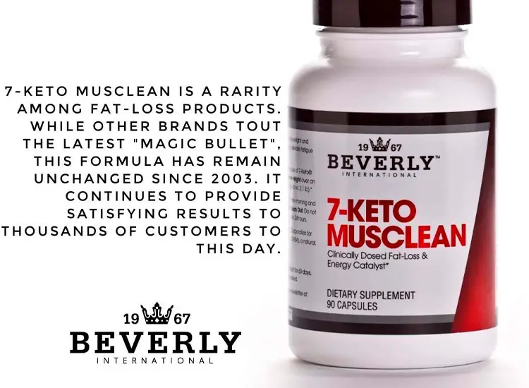 one bottle of 7-Keto Musclean has 90 capsules to help with fat loss